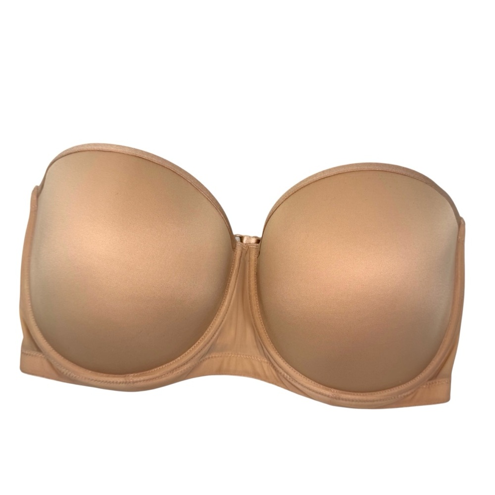 Le Mystere Nude Strapless Bra Size 34DDD/F Molded Cups Wedding Bridal Bridesmaid